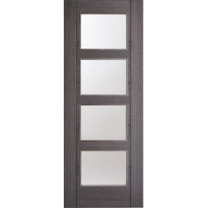 Ash Grey Vancouver 4 Light Clear Glazed Door 78
