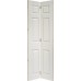 Composite Textured 6 Panel White Square Top Bi-Fold Door