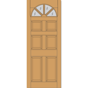 Carolina 6 Panel Dowel H/Wood External 82X34