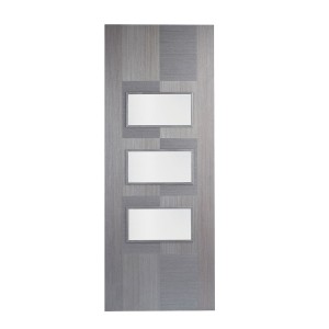 Choco Grey Apollo 3 Light Clear Glazed Door 78