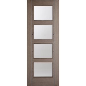 Choco Grey Vancouver 4 Light Clear Glazed Door 78