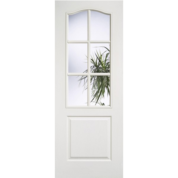 Composite Classical 1 Panel 6 Light Clear Glazed Door 78