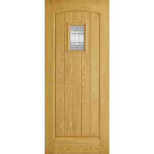 GRP Oak Cottage Glazed Door 80