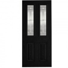GRP Black Malton Glazed Door
