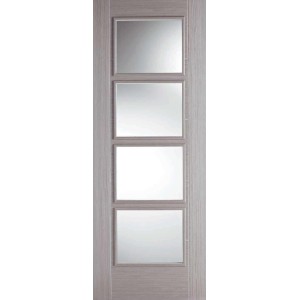 Light Grey Vancouver 4 Light Clear Glazed Door 78
