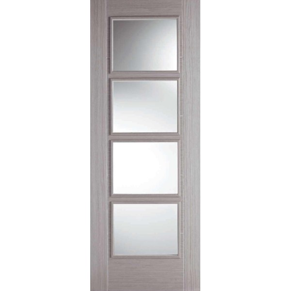 Light Grey Vancouver 4 Light Clear Glazed Door 78
