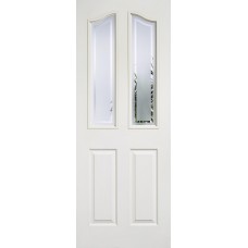 Composite Mayfair 4 Panel 2 Light Frosted Glazed Door