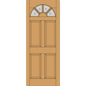 Carolina M&T 4Panel H/Wood 81X33X44Mm