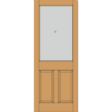 2Xg M&T 2 Panel Bottom Hardwood External 80X32