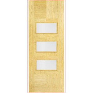 Oak Apollo 3 Light Clear Glazed 78