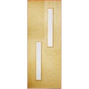 Oak Hermes 2 Light Glazed 78
