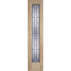 Oak Side Light With Frosted Glass