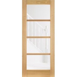 Oak Oslo 4 Light Glazed Pre-Finished Door 78