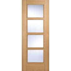 Oak Vancouver 4 Light Clear Glazed Door