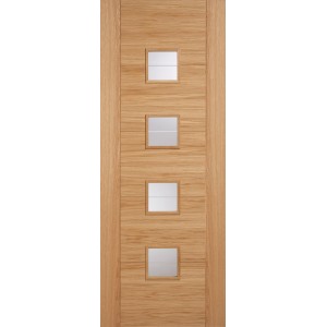 Oak Vancouver 4 Light Clear Glazed Door 78