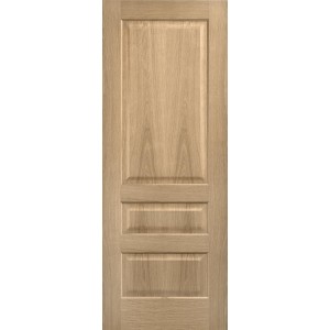 Oak Contemporary 3 Panel Pre-finished Fire Door