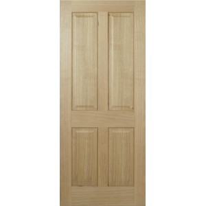 Oak Regency 4 Panel Pre-Finished Raised Moulding Door 78