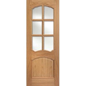 Oak Riviera Raised Moulding Glazed Door 78