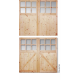 7'0 High X 7'0 Wide Redwood 301 Glazed Garage Door
