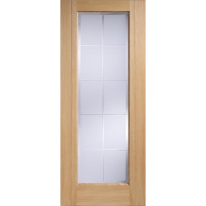 Oak Seville 1 Light Frosted Glazed Pre-Finished Door 78