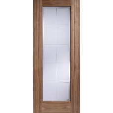 Walnut Seville 1 Light Frosted Glazed Pre-Finished Door