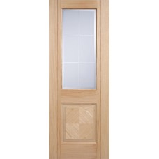 Oak Valencia 1 Panel 1Light Frosted Glazed Pre-Finished Door