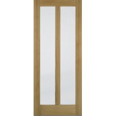 Oak Vermont 2 Light Clear Glazed Pre-Finished Door