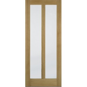 Oak Vermont 2 Light Clear Glazed Pre-Finished Door 78