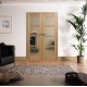 Oslo Oak Room Divider 4L Glazed Pre-Finished 4'