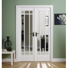 White Manhattan Room Divider Set 4'