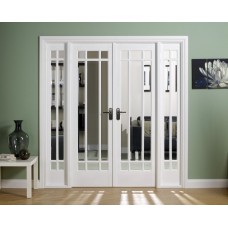 White Manhattan Room Divider Set 6'