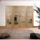 Oslo Oak Room Divider 4L Glazed Pre-Finished 8'