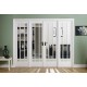 White Manhattan Room Divider Set 8'