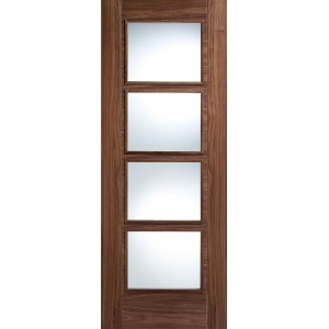 Walnut Vancouver 4 Light Clear Glazed Door 78