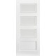 White Primed Contemporary 3 Glazed 1 Panel Door