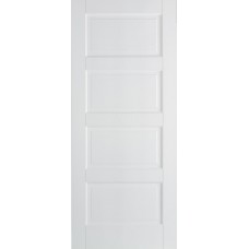 White Primed Contemporary 4 Panel Door