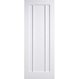 White Primed Lincoln 3 Panel Door 78