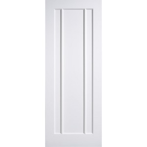 White Primed Lincoln 3 Panel Fire Door 78