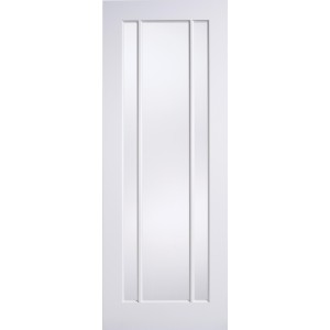 White Primed Lincoln 3 Light Glazed Door 78