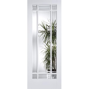 White Primed Manhattan Clear Glazed Door 78