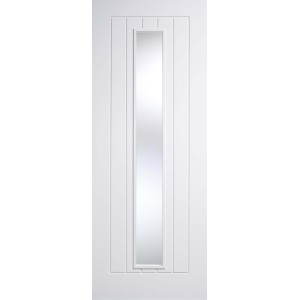 White Primed Mexicano Clear Glazed Door 78