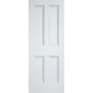 White Primed Nostalgia 4 Panel Door 78