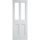 White Primed Malton 2 Panel 2 Light Screenprint Glazed Door