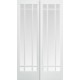 White Primed Manhattan Clear Glazed Door Pair