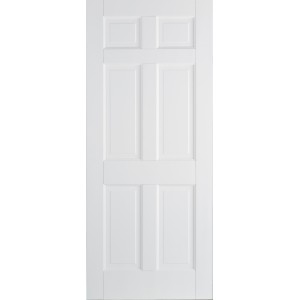 White Primed Regency 6 Panel Door 78