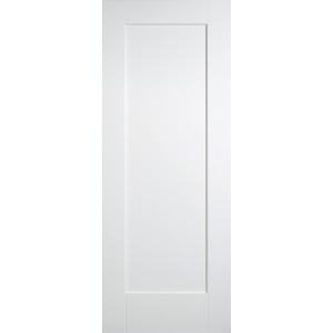White Primed Shaker 1 Panel Door 78