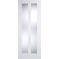 White Primed Vermont Clear Glazed Door