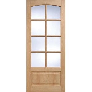 Oak Worthing 8 Light Glazed Door