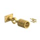 Fencemate Hook & Eye on Plate 24mm Brass