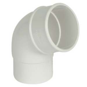 Round 68mm 112.5° Offset Bend White